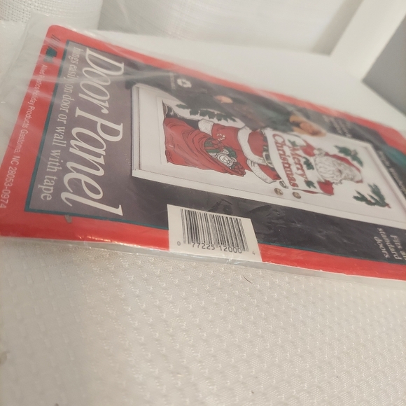 Vtg Santa Claus Door Panel Weatherproof Plastic Christmas Indoor Outdoor USA - Picture 2 of 4